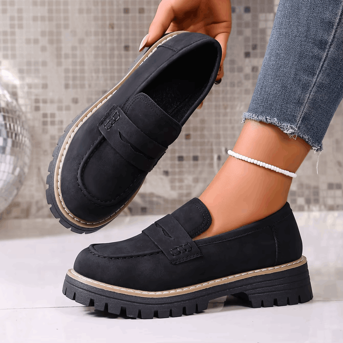 Elina | Classic Comfort Platform Loafers