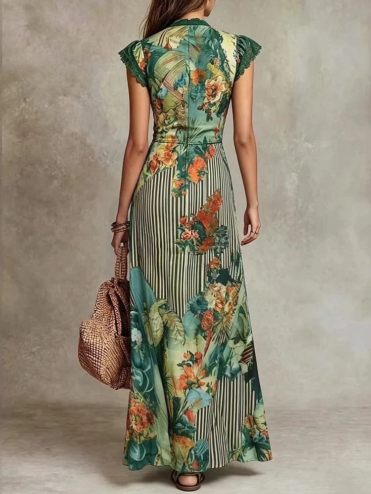 ERICA - ABITO BOHO VINTAGE FLOREALE