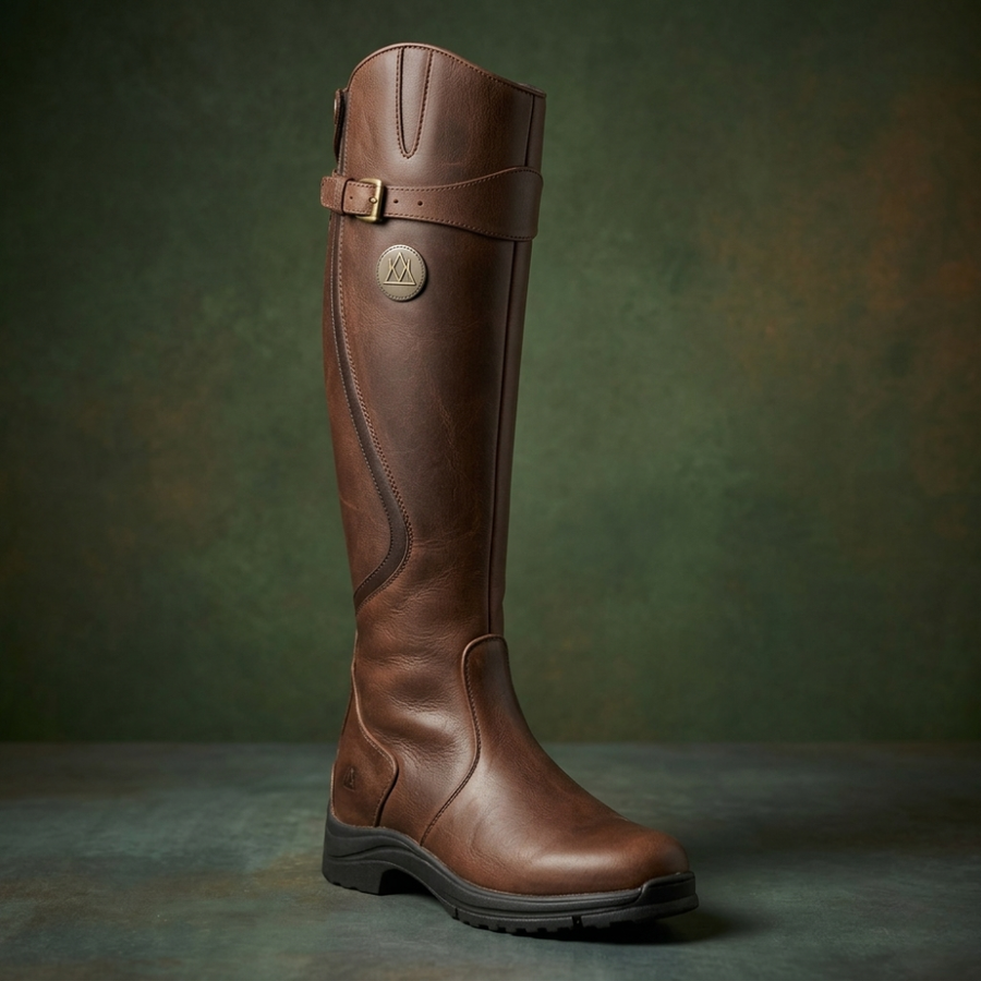 Lisa - Waterproof Leather Winter Riding Boots