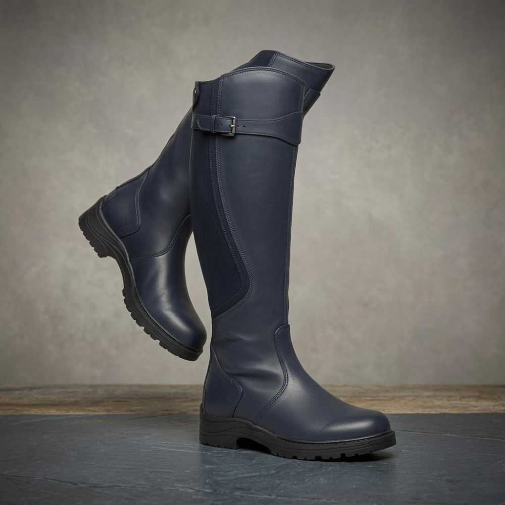 Pamela - Waterproof Leather Winter Riding Boots