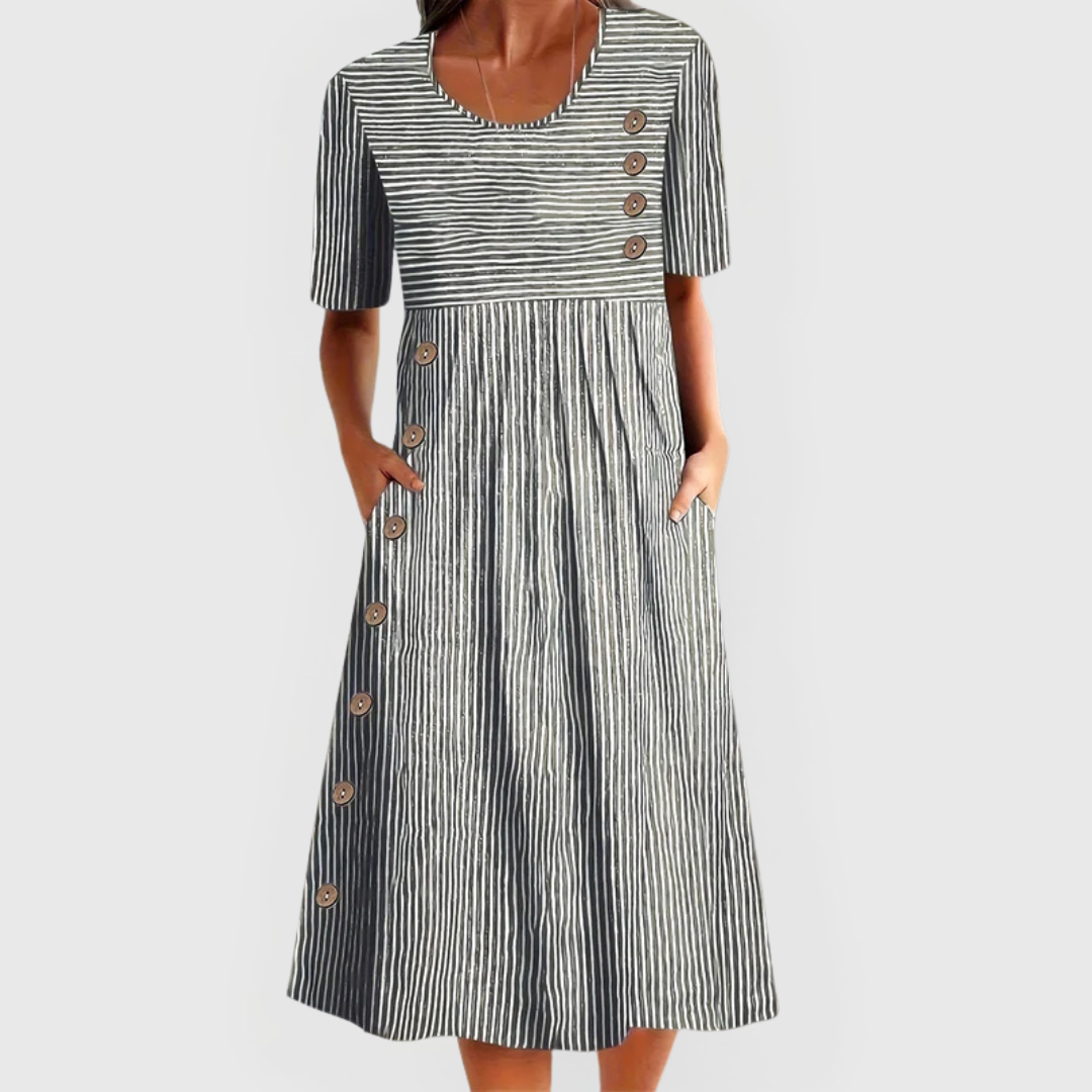 Julia | Vestito midi a righe