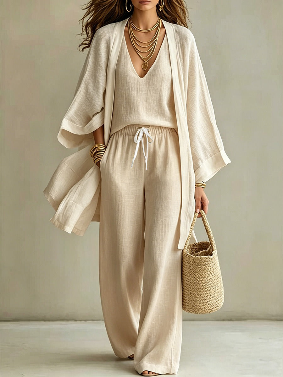 Elena - Set in Lino a 3 Pezzi