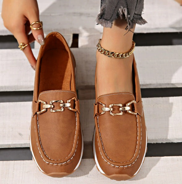 Ella - Orthopaedic Flat Buckle Loafers