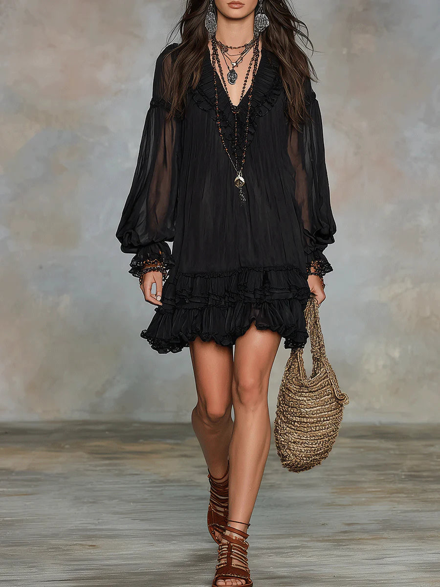 AURELIA | ABITO MINI CON RUFFLE