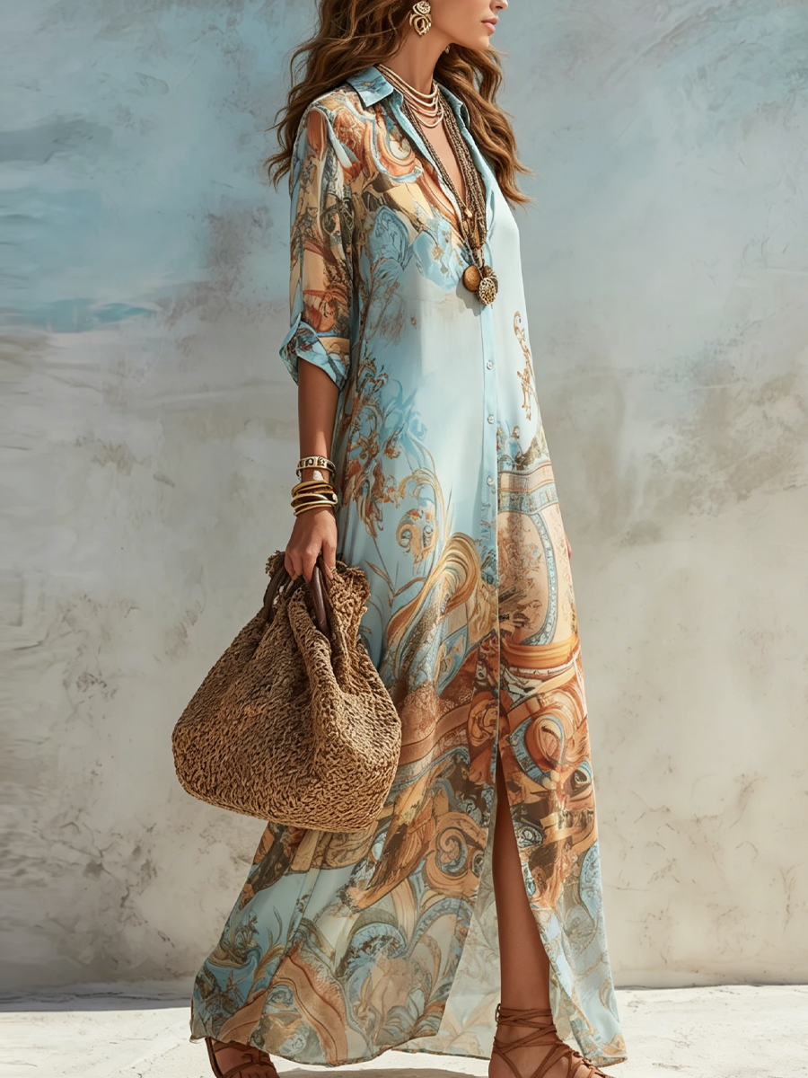 Agata | Abito Chemisier Mediterraneo