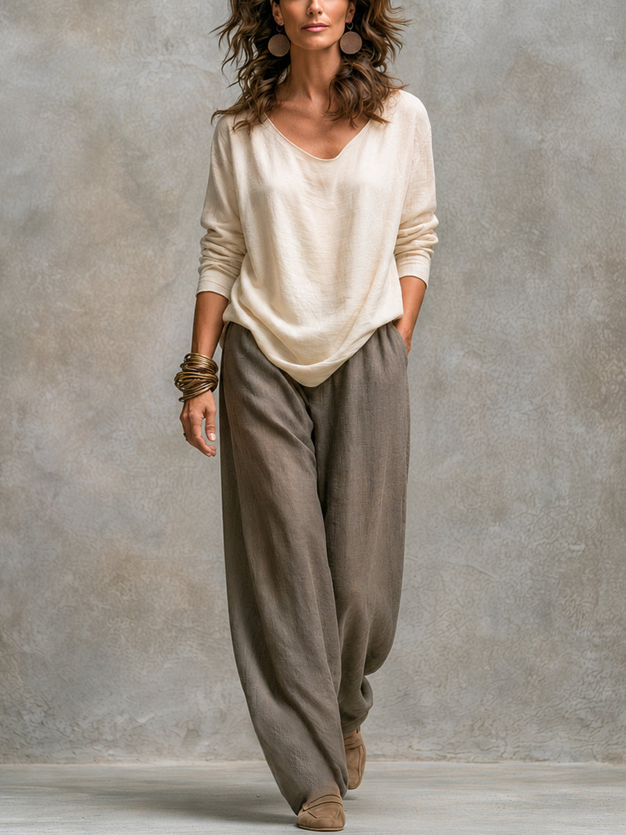 Simone | Set a tre pezzi con pantaloni larghi