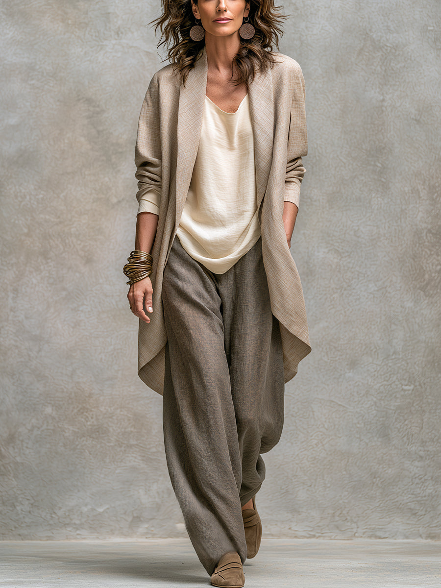 Simone | Set a tre pezzi con pantaloni larghi