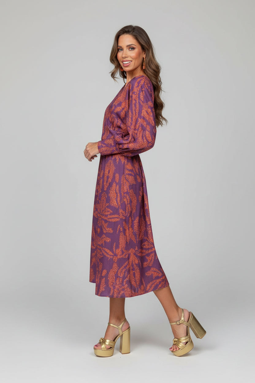 Elvara | Abito Maxi a Linea A con Scollo a V
