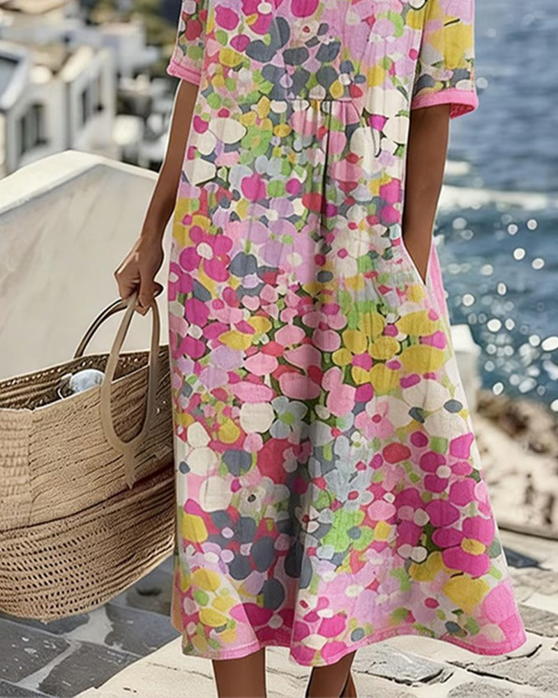 Adriana™ | Elegante Abito Midi Floreale Estivo