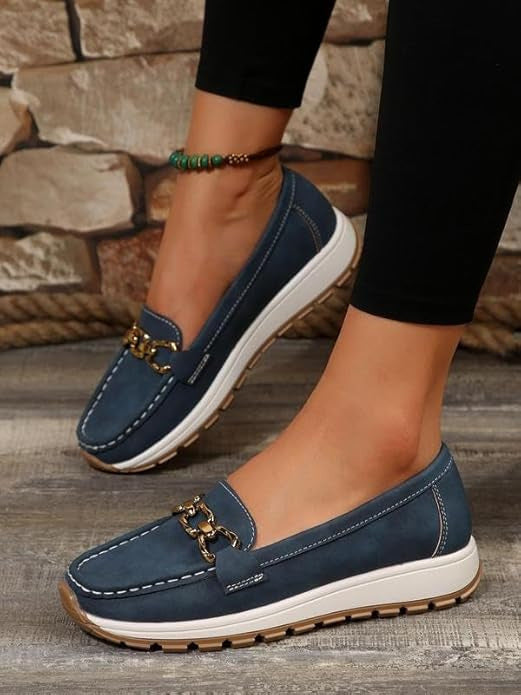 Ella - Orthopaedic Flat Buckle Loafers