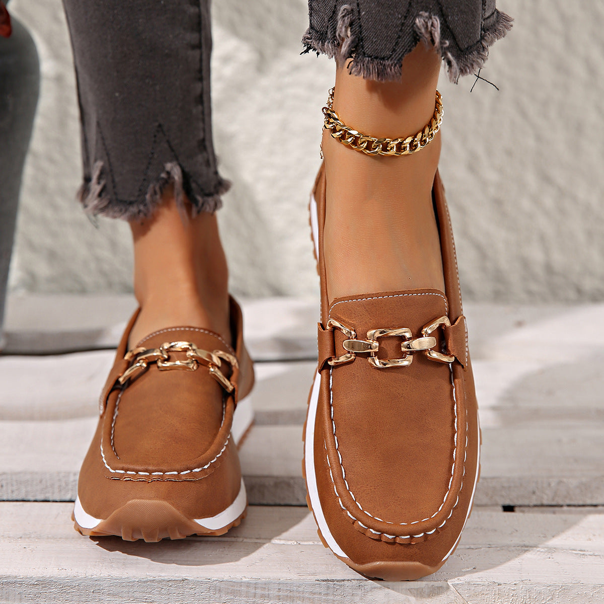 Ella - Orthopaedic Flat Buckle Loafers