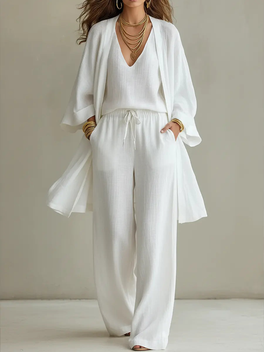 Elena - Set in Lino a 3 Pezzi