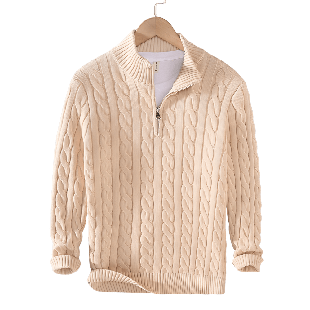 Anthony | Pullover torciglione mezza zip