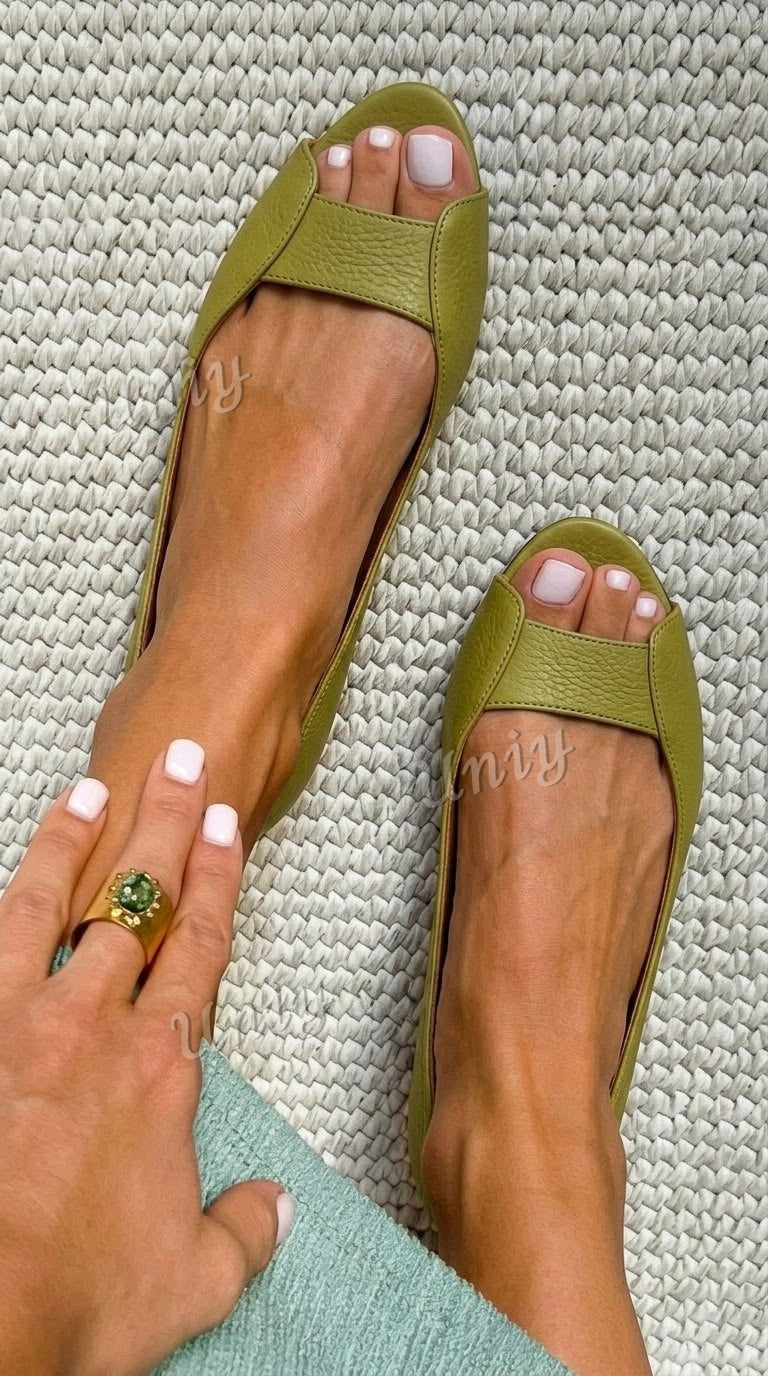 Ballerine punta aperta metallizzate chic Oro Champagne