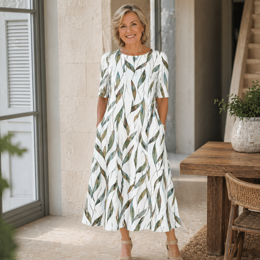 Sarah | Abito midi floreale dall’eleganza senza sforzo
