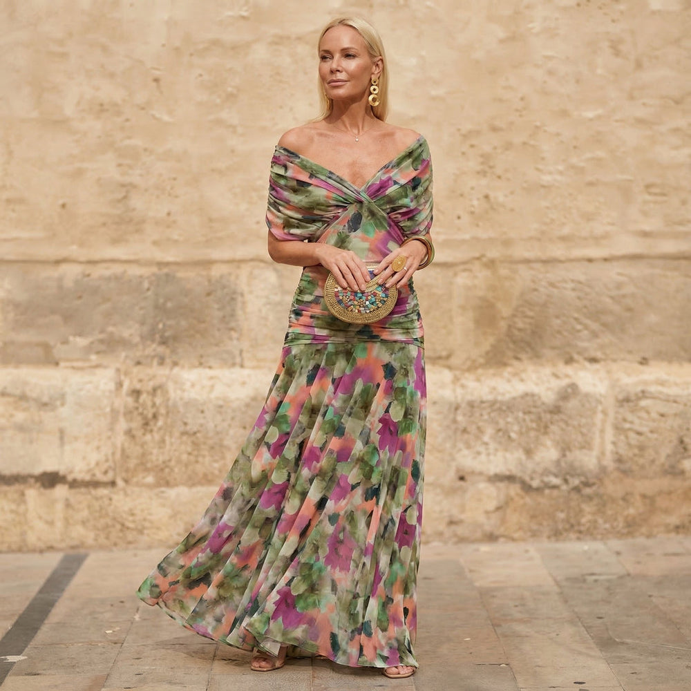KELSEY | ABITO MIDI ELEGANTE PLISSETTATO