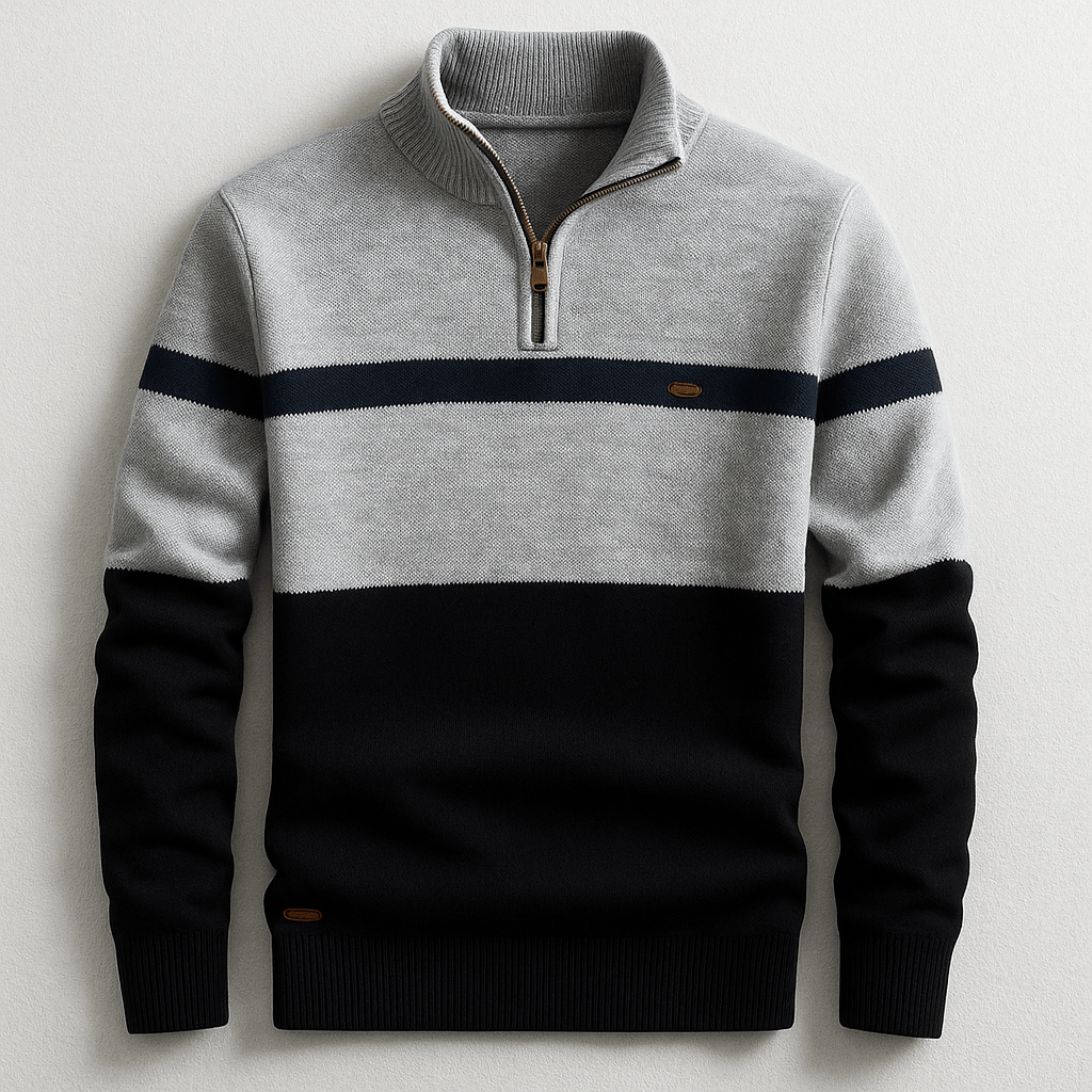 Lorenzo | Maglione a Mezza Zip Classico