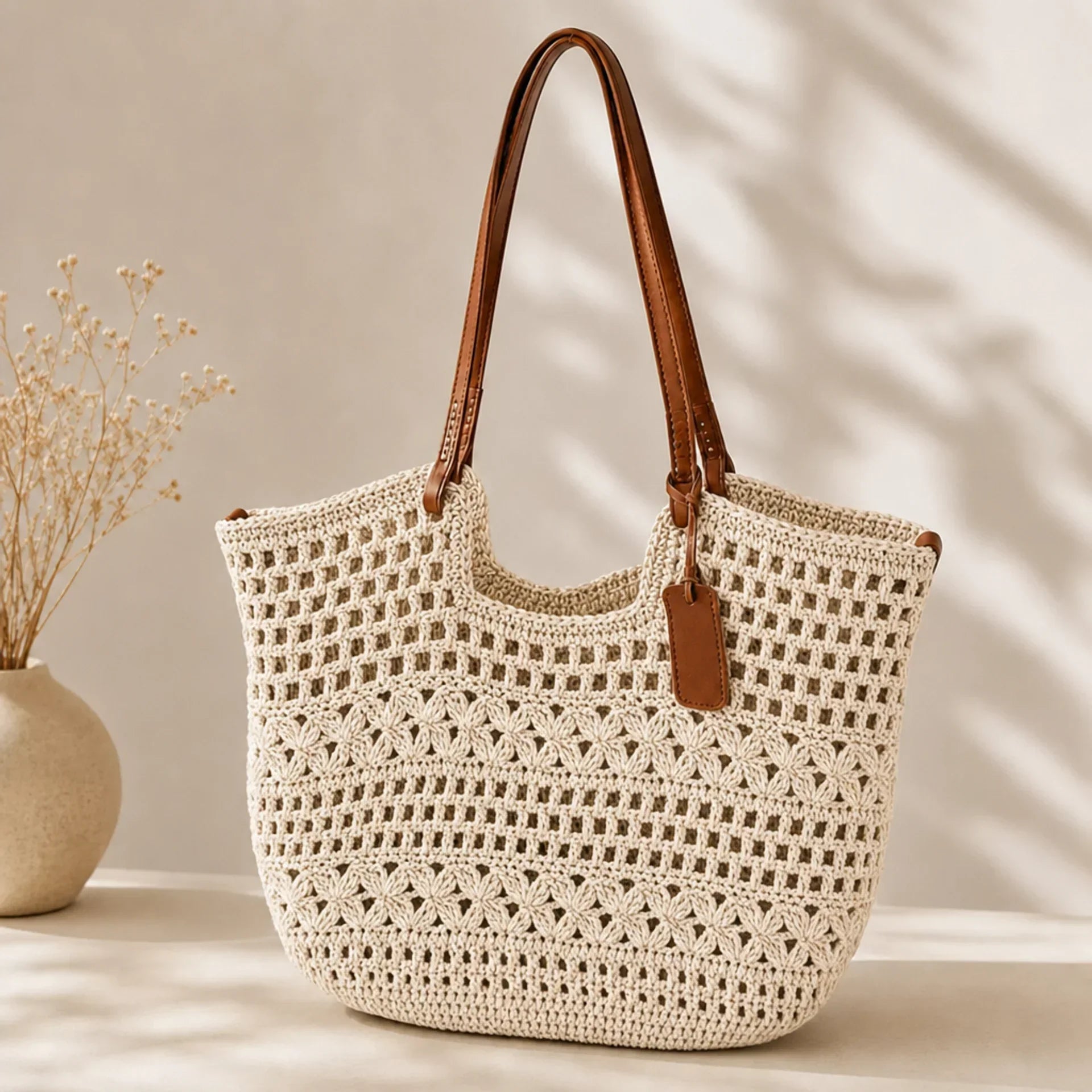 Clare Coastal | Borsa a Mano Intrecciata a Mano