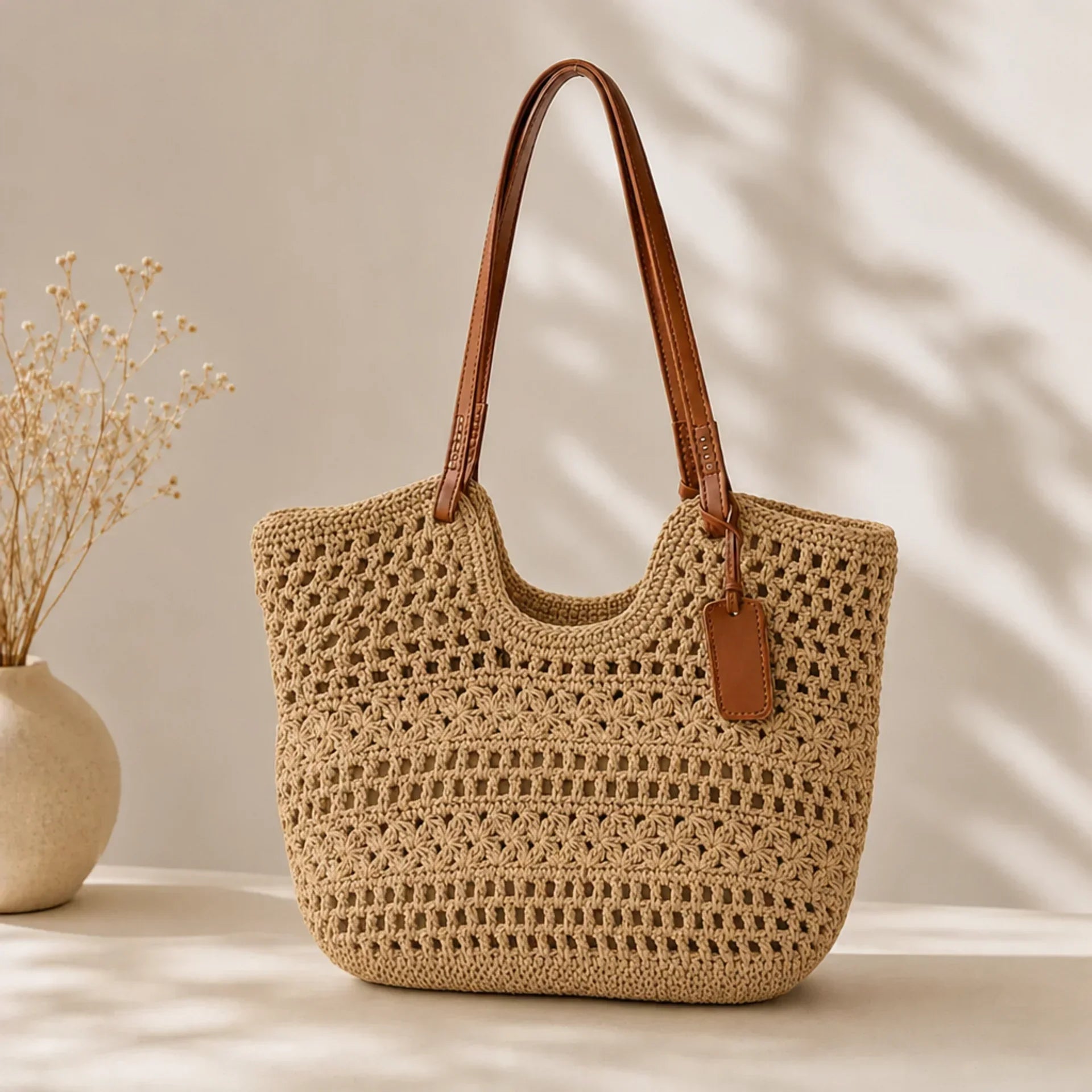 Clare Coastal | Borsa a Mano Intrecciata a Mano