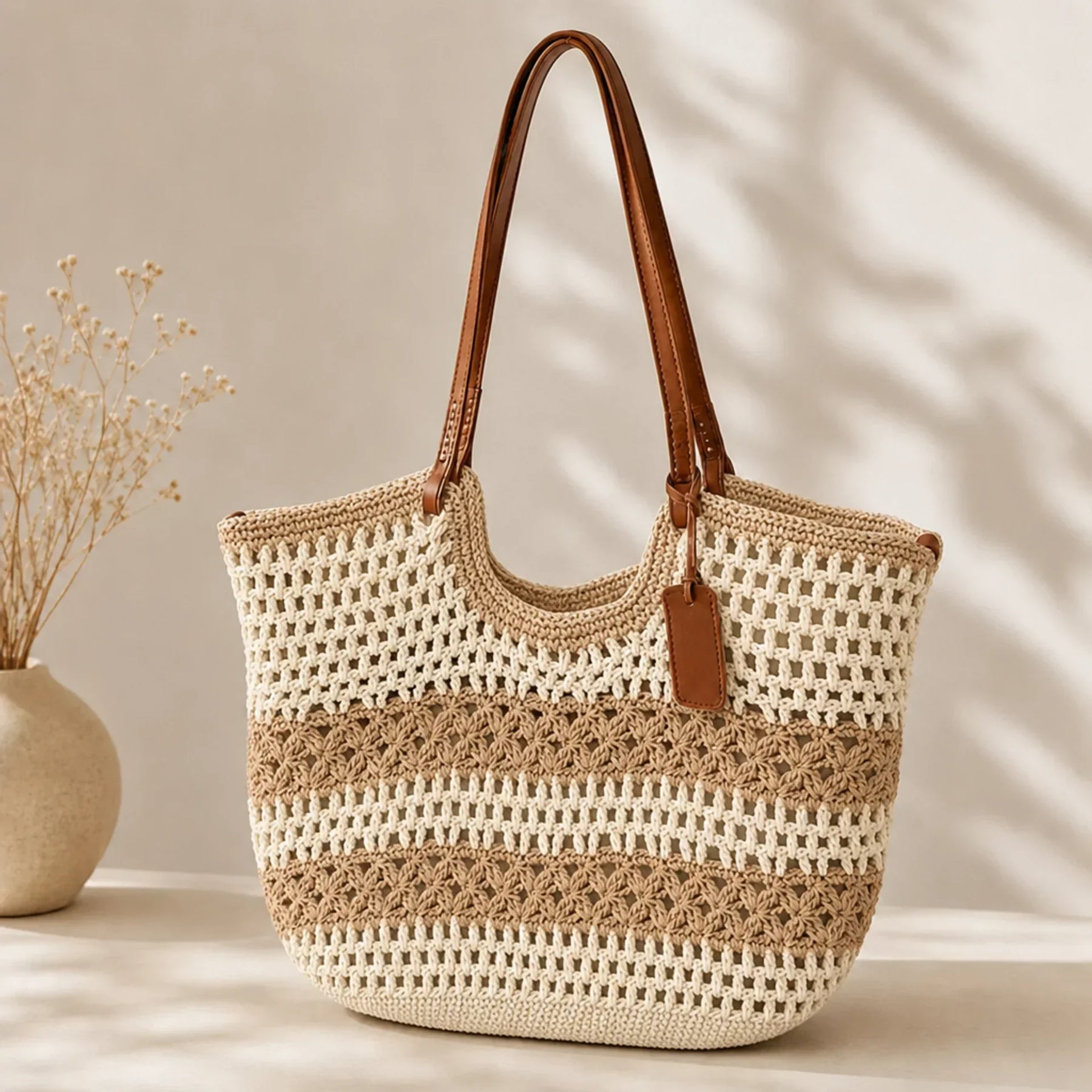 Clare Coastal | Borsa a Mano Intrecciata a Mano