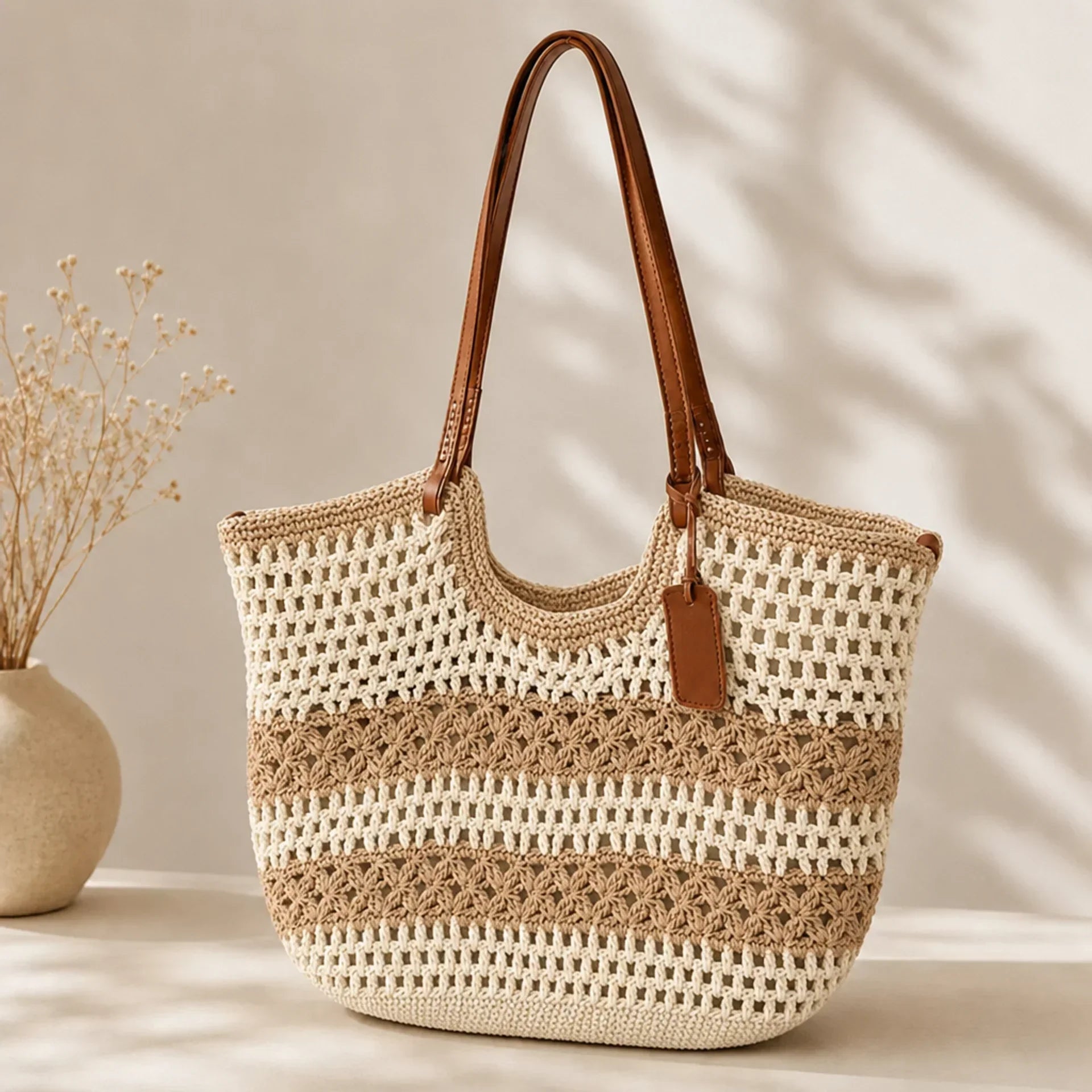 Clare Coastal | Borsa a Mano Intrecciata a Mano