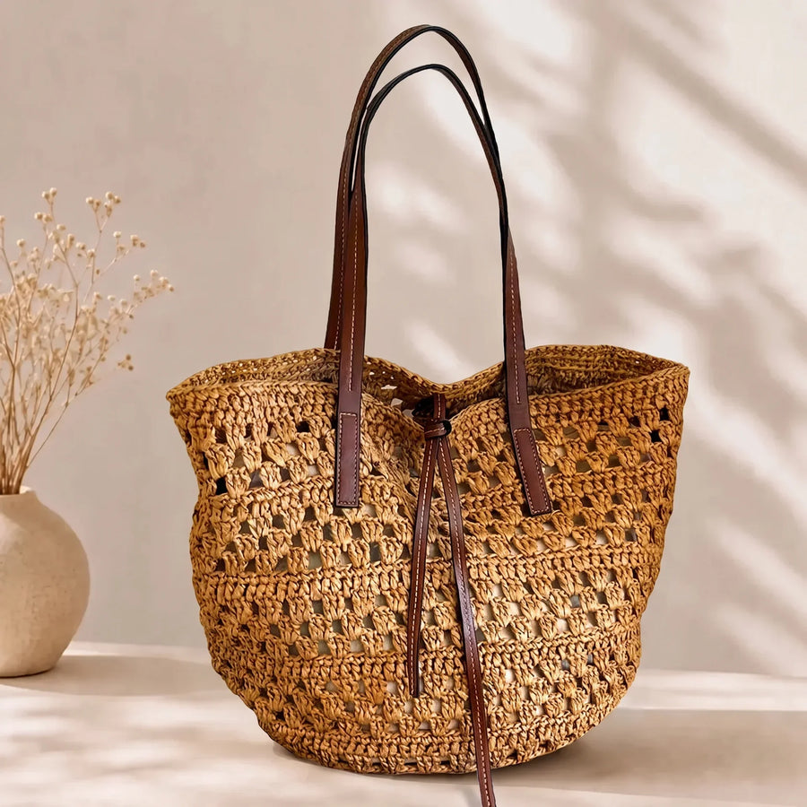 Leyla | Borsa di Paglia Intrecciata a Mano