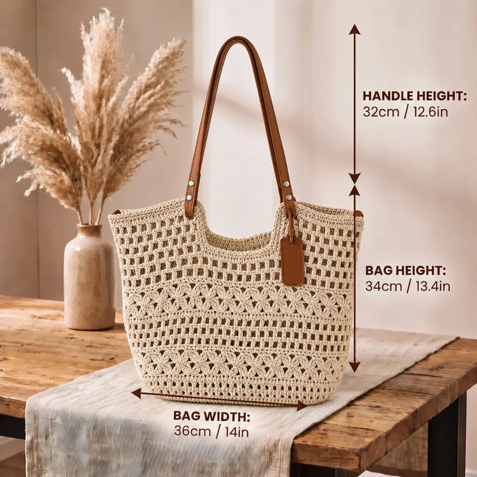 Clare Coastal | Borsa a Mano Intrecciata a Mano
