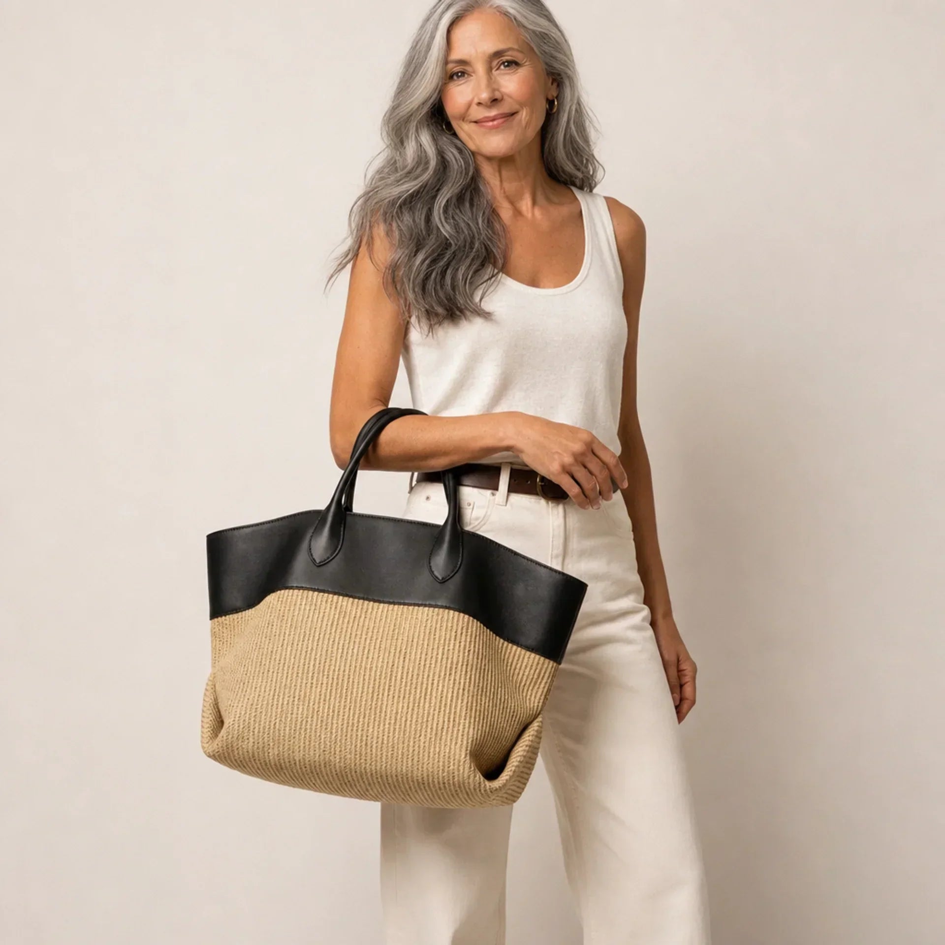 La Borsa Tote Woven Colorblock