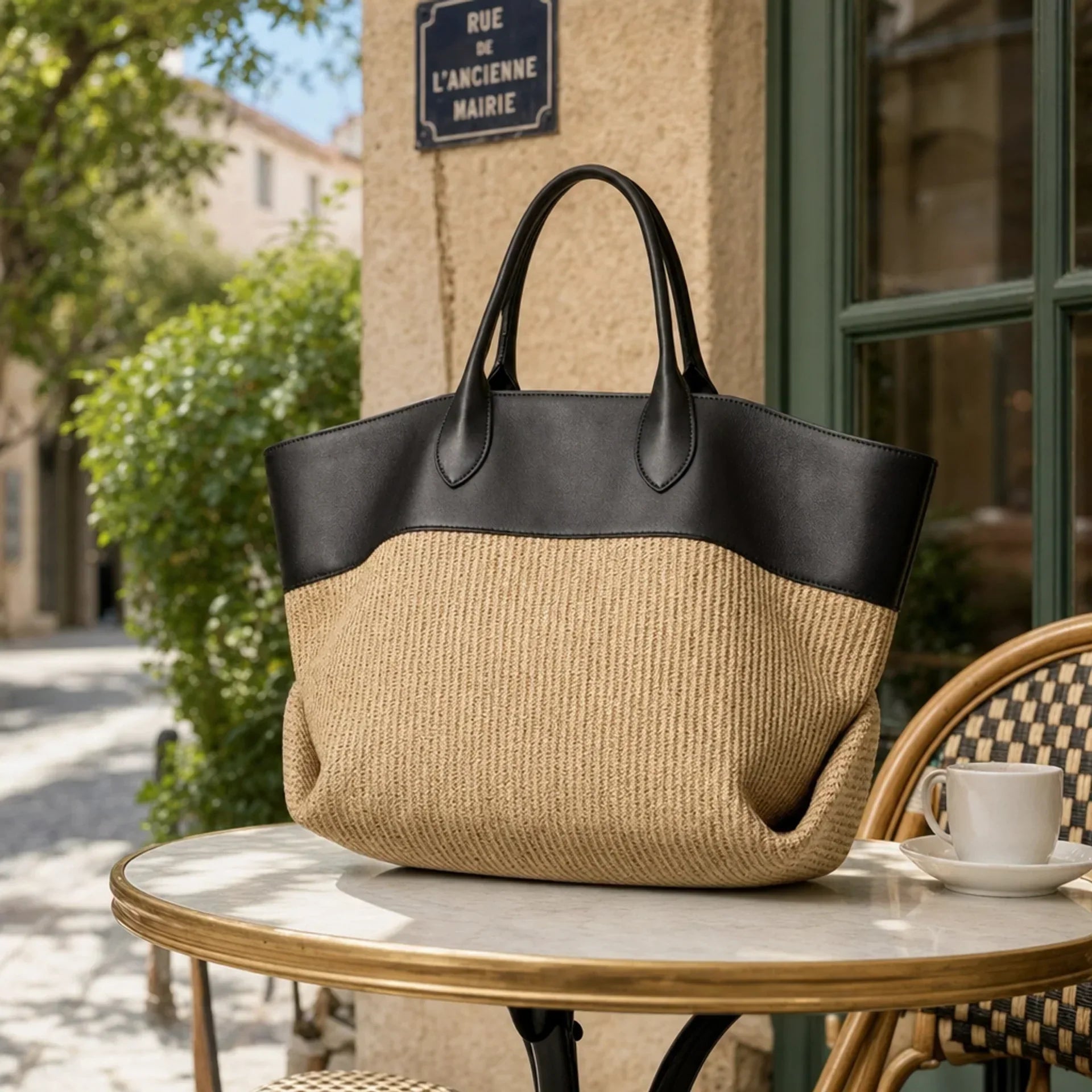 La Borsa Tote Woven Colorblock