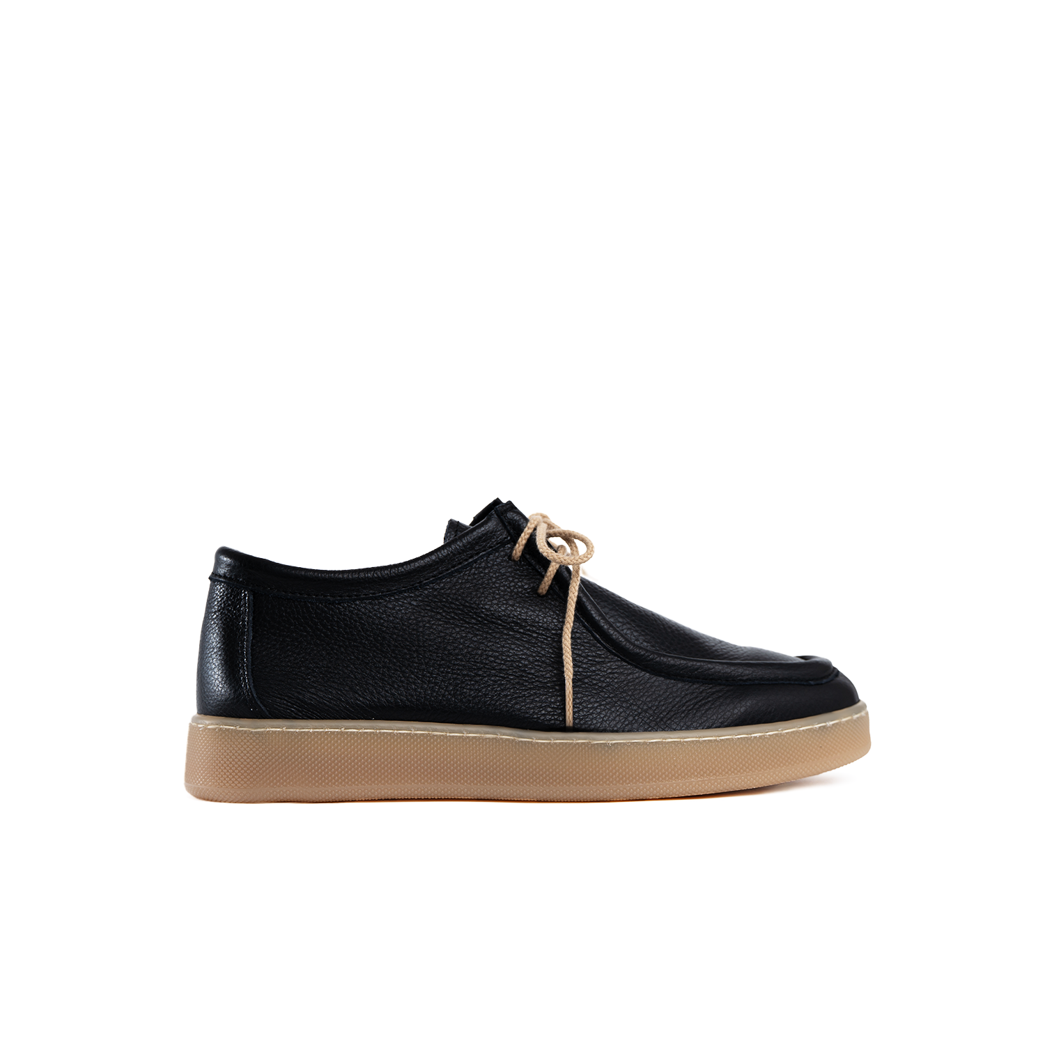 Frank Sneakers fondo ambra chiaro uomo in pelle bottolata