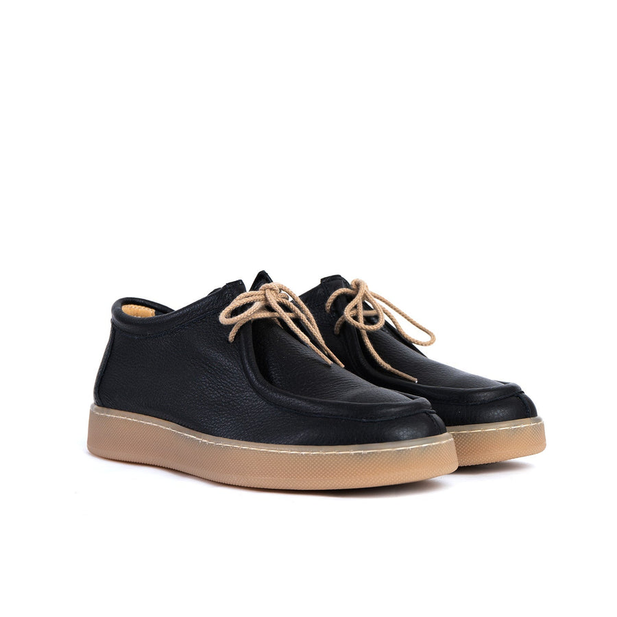 Frank Sneakers fondo ambra chiaro uomo in pelle bottolata