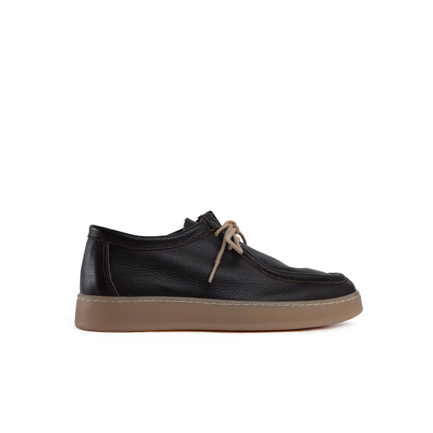 Frank Sneakers fondo ambra chiaro uomo in pelle bottolata