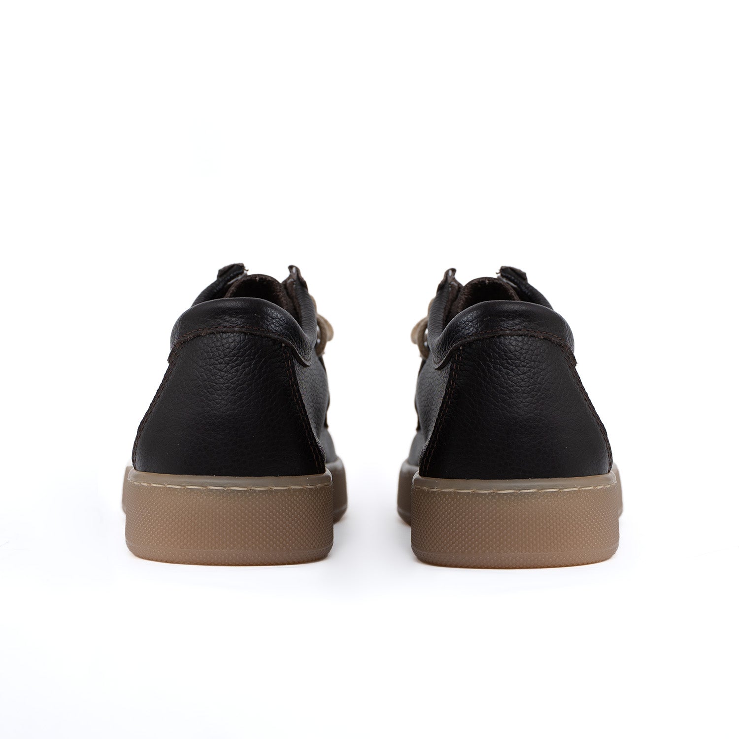 Frank Sneakers fondo ambra chiaro uomo in pelle bottolata
