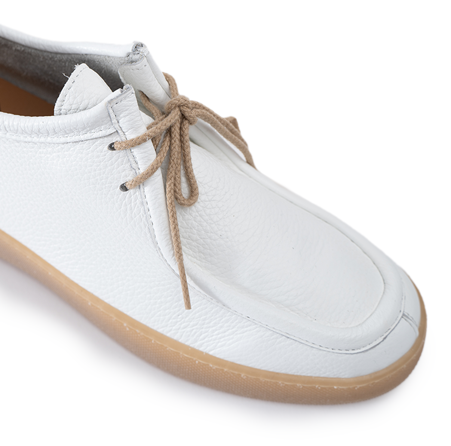 Frank Sneakers fondo ambra chiaro uomo in pelle bottolata