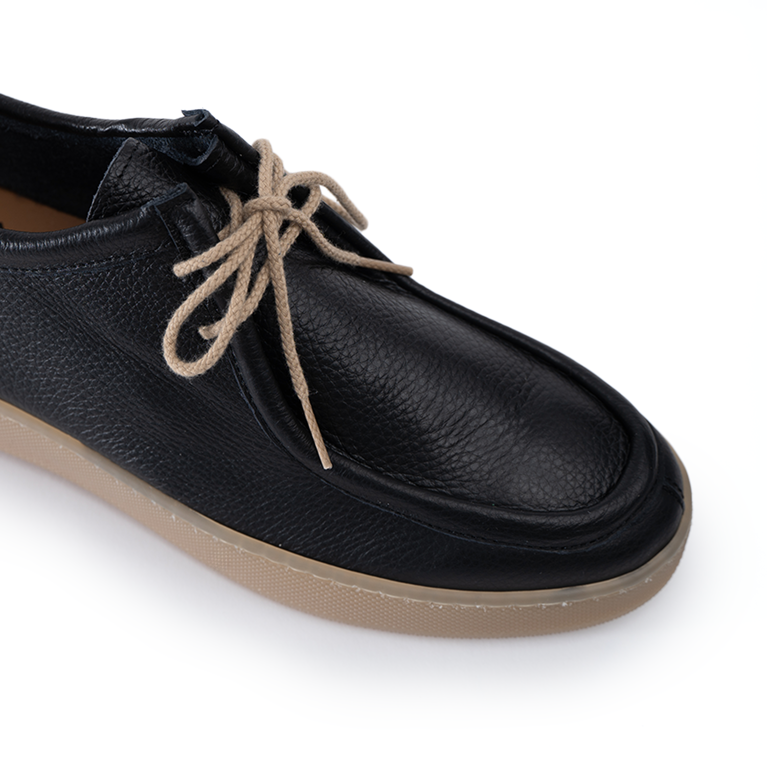 Frank Sneakers fondo ambra chiaro uomo in pelle bottolata