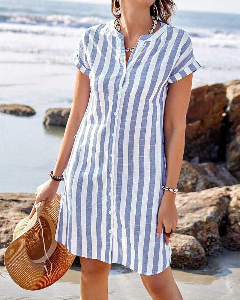 Julia | Elegante abito a camicia a righe