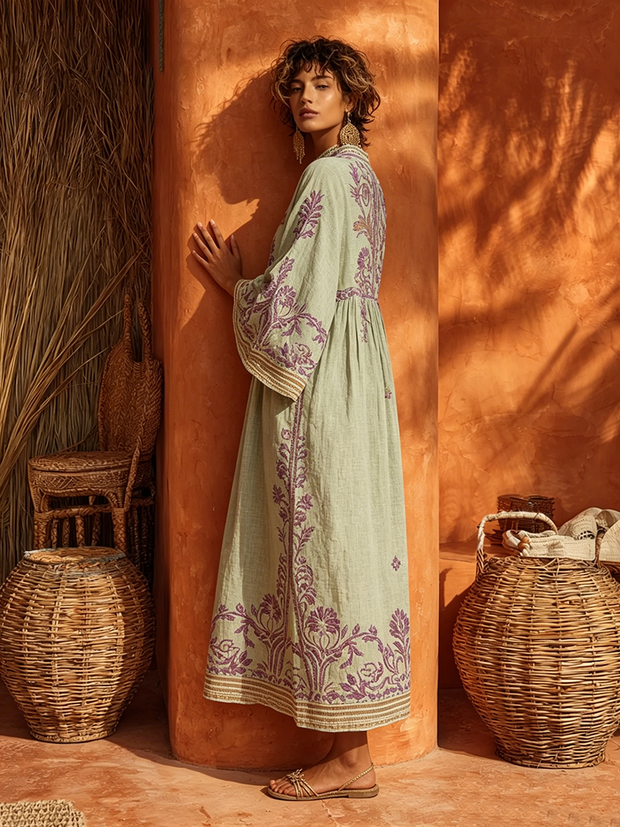Celestina | Abito boho ricamato