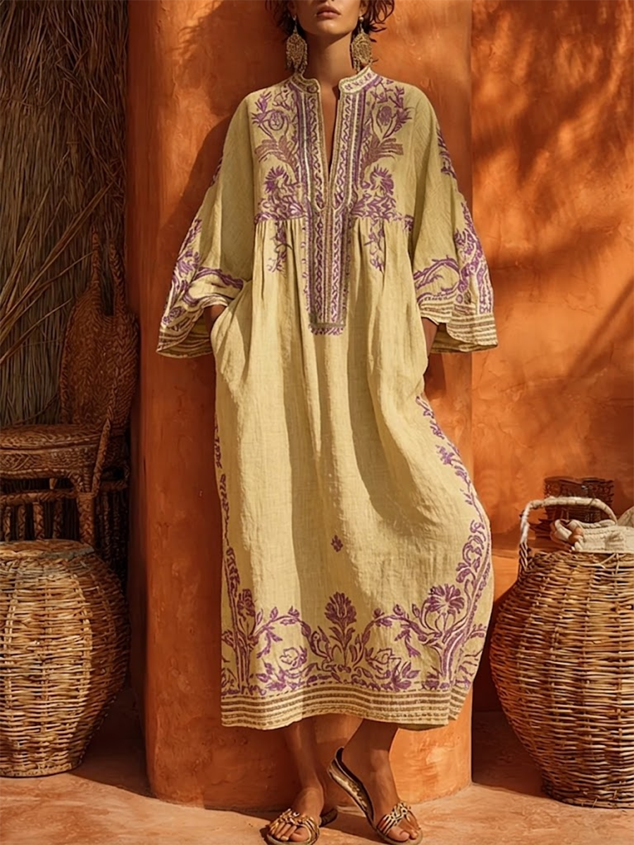 Celestina | Abito boho ricamato