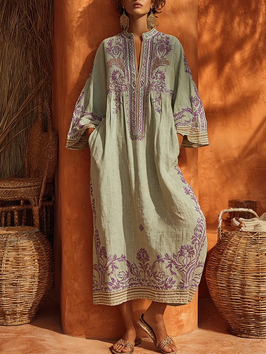 Celestina | Abito boho ricamato
