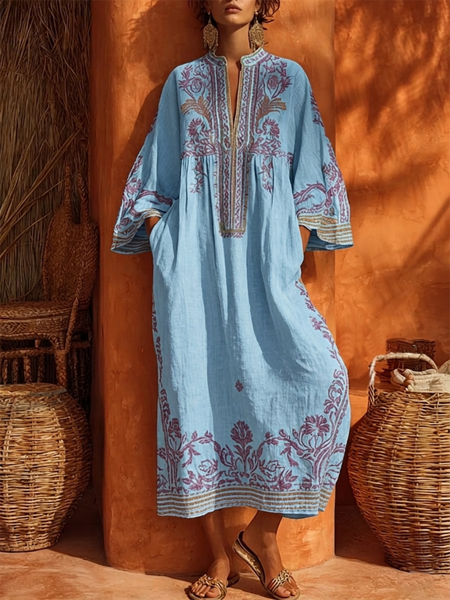 Celestina | Abito boho ricamato