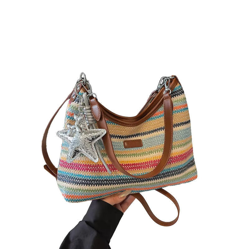 La Borsa a Spalla Boho Striata