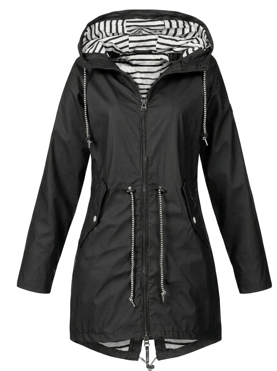 Margaret | Hooded Drawstring Raincoat